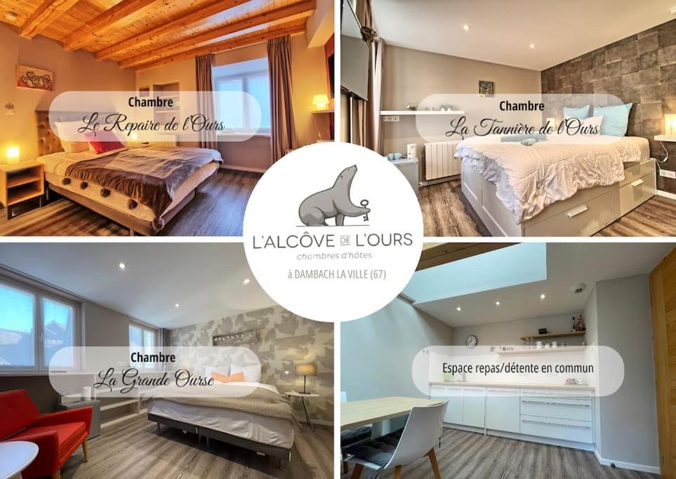 La Taniere De L'Ours - L'Alcove De L'Ours - Chambre Cosy 2 Pers Dambach Екстериор снимка